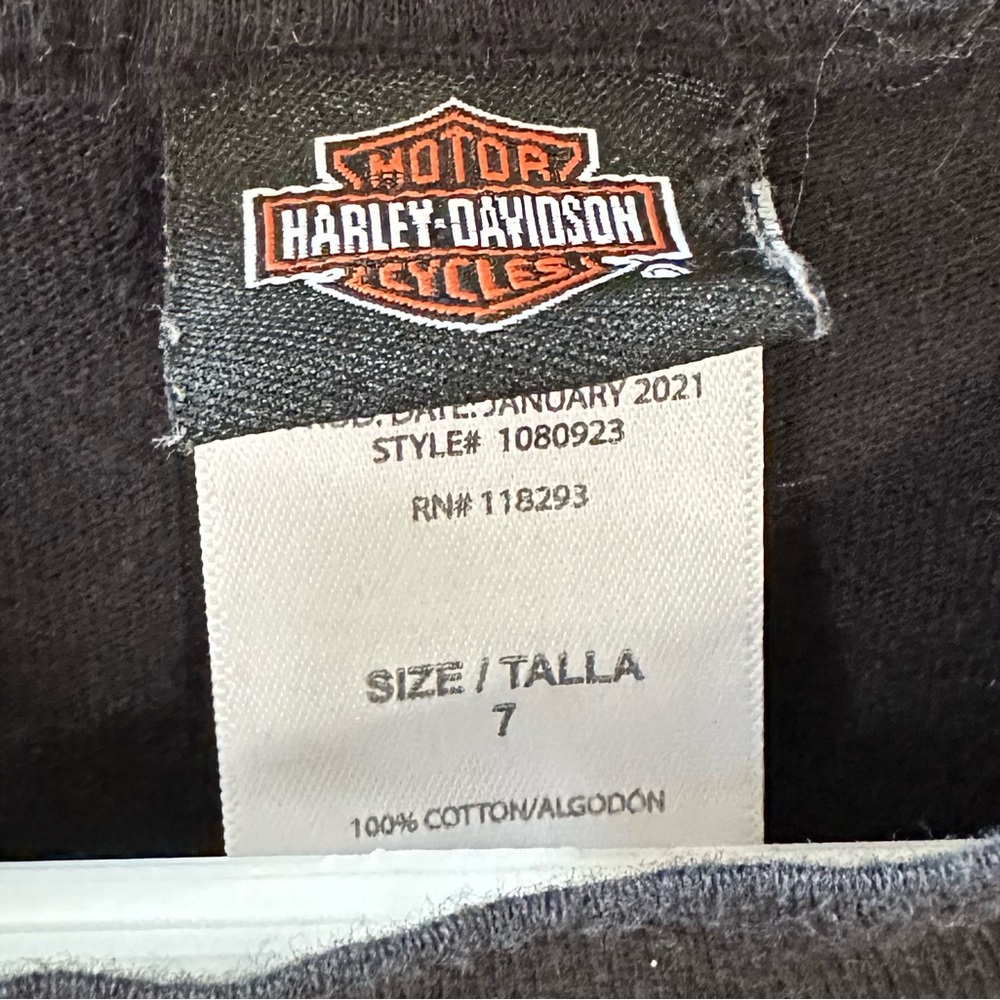 Harley Davidson Boy’s Shirt in Size 7 - Picture 2 of 4